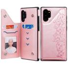 For Galaxy Note 10+ Six Cats Embossing Pattern Protective Case with Holder & Card Slots & Photo Frame(Rose Gold) - 1