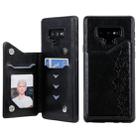 For Galaxy Note 9 Six Cats Embossing Pattern Protective Case with Holder & Card Slots & Photo Frame(Black) - 1