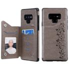For Galaxy Note 9 Six Cats Embossing Pattern Protective Case with Holder & Card Slots & Photo Frame(Grey) - 1