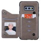 For Galaxy S10e Six Cats Embossing Pattern Protective Case with Holder & Card Slots & Photo Frame(Grey) - 3