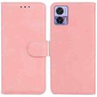 For Motorola Edge 30 Neo / Edge 30 Lite Skin Feel Pure Color Flip Leather Phone Case(Pink) - 1