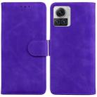 For Motorola Moto X30 Pro 5G / Edge 30 Ultra Skin Feel Pure Color Flip Leather Phone Case(Purple) - 1