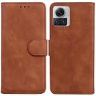 For Motorola Moto X30 Pro 5G / Edge 30 Ultra Skin Feel Pure Color Flip Leather Phone Case(Brown) - 1