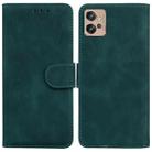 For Motorola Moto G32 Skin Feel Pure Color Flip Leather Phone Case(Green) - 1