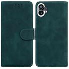 For Nothing Phone 1 Skin Feel Pure Color Flip Leather Phone Case(Green) - 1