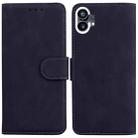 For Nothing Phone 1 Skin Feel Pure Color Flip Leather Phone Case(Black) - 1