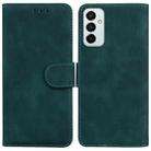 For Samsung Galaxy M13 4G Skin Feel Pure Color Flip Leather Phone Case(Green) - 1