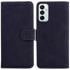 For Samsung Galaxy M13 4G Skin Feel Pure Color Flip Leather Phone Case(Black) - 1