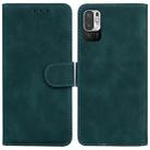 For Xiaomi Redmi Note 11T Pro / 11T Pro+ 5G Skin Feel Pure Color Flip Leather Phone Case(Green) - 1