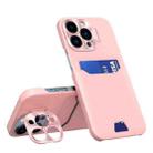 For iPhone 14 Pro Max Invisible Holder Phone Case(Pink) - 1