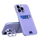 For iPhone 13 Pro Max Invisible Holder Phone Case(Purple) - 1