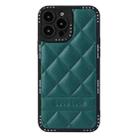 For iPhone 11 Diamond Pattern Leather Phone Case(Green) - 1