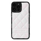 For iPhone 11 Pro Diamond Pattern Leather Phone Case(White) - 1