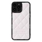 For iPhone 11 Pro Max Diamond Pattern Leather Phone Case(White) - 1