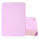 For iPad 10.2 Horizontal Flip Smart Leather Case with Three-folding Holder(Pink) - 1