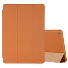 For iPad 10.2 Horizontal Flip Smart Leather Case with Three-folding Holder(Brown) - 1