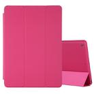 For iPad 10.2 Horizontal Flip Smart Leather Case with Three-folding Holder(Rose Red) - 1