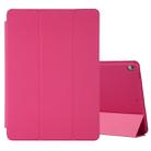 For iPad Air 3 10.5 inch Horizontal Flip Smart Leather Case with Three-folding Holder(Rose Red) - 1