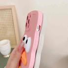 For iPhone 11 Pro Max Wave Edge Big Duck Silicone Phone Case with Wristband(White) - 3