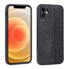 For iPhone 12 AZNS 3D Embossed Skin Feel Phone Case(Black) - 1