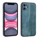 For iPhone 11 AZNS 3D Embossed Skin Feel Phone Case(Dark Green) - 1