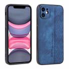 For iPhone 11 AZNS 3D Embossed Skin Feel Phone Case(Sapphire Blue) - 1