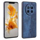 For Huawei Mate 50 Pro AZNS 3D Embossed Skin Feel Phone Case(Sapphire Blue) - 1