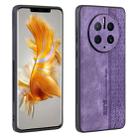 For Huawei Mate 50 Pro AZNS 3D Embossed Skin Feel Phone Case(Purple) - 1