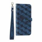 For iPhone 14 Spider Printed Leather Phone Case(Blue) - 2