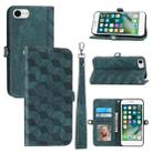 For iPhone SE 2022 / SE 2020 / 7 / 8 Spider Printed Leather Phone Case(Green) - 1