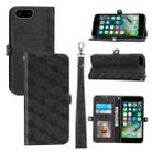 For iPhone 8 Plus / 7 Plus Spider Printed Leather Phone Case(Black) - 1