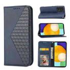 For Samsung Galaxy A52 4G / 5G Cubic Grid Calf Texture Magnetic Closure Leather Phone Case(Blue) - 1