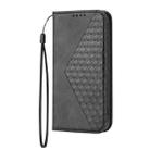 For iPhone 11 Cubic Grid Calf Texture Magnetic Closure Leather Phone Case(Black) - 2