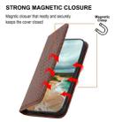 For iPhone XR Cubic Grid Calf Texture Magnetic Closure Leather Phone Case(Brown) - 6