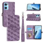 For OPPO Reno7 SE Spider Printed Leather Phone Case(Purple) - 1