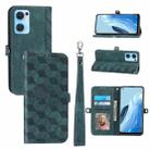 For OPPO Reno7 SE Spider Printed Leather Phone Case(Green) - 1