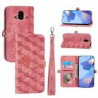 For Fujitsu Arrows F-52B Spider Printed Leather Phone Case(Pink) - 1