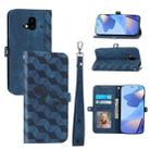 For Fujitsu Arrows F-52B Spider Printed Leather Phone Case(Blue) - 1