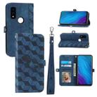 For Fujitsu Arrows WE F-51B Spider Printed Leather Phone Case(Blue) - 1