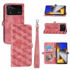 For Xiaomi Poco M4 Pro Spider Printed Leather Phone Case(Pink) - 1