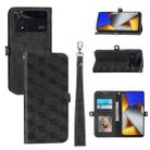 For Xiaomi Poco M4 Pro Spider Printed Leather Phone Case(Black) - 1