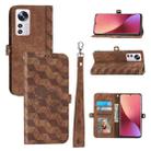 For Xiaomi 12 Lite Spider Printed Leather Phone Case(Brown) - 1