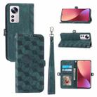 For Xiaomi 12 Pro Spider Printed Leather Phone Case(Green) - 1