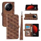 For Xiaomi 12 Ultra Spider Printed Leather Phone Case(Brown) - 1