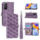 For Xiaomi Redmi Note 11 / 11S Spider Printed Leather Phone Case(Purple) - 1