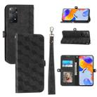 For Xiaomi Redmi Note 11 / 11S Spider Printed Leather Phone Case(Black) - 1