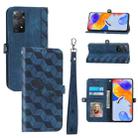 For Xiaomi Redmi Note 11 / 11S Spider Printed Leather Phone Case(Blue) - 1