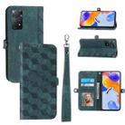 For Xiaomi Redmi Note 11 / 11S Spider Printed Leather Phone Case(Green) - 1