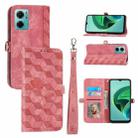 For Xiaomi Redmi Note 11E Spider Printed Leather Phone Case(Pink) - 1