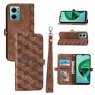 For Xiaomi Redmi Note 11E Spider Printed Leather Phone Case(Brown) - 1